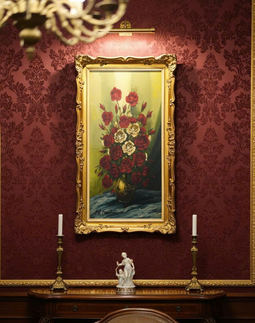 (Ok G) Tranh châu âu vẽ dầu , có chữ ký tác giả